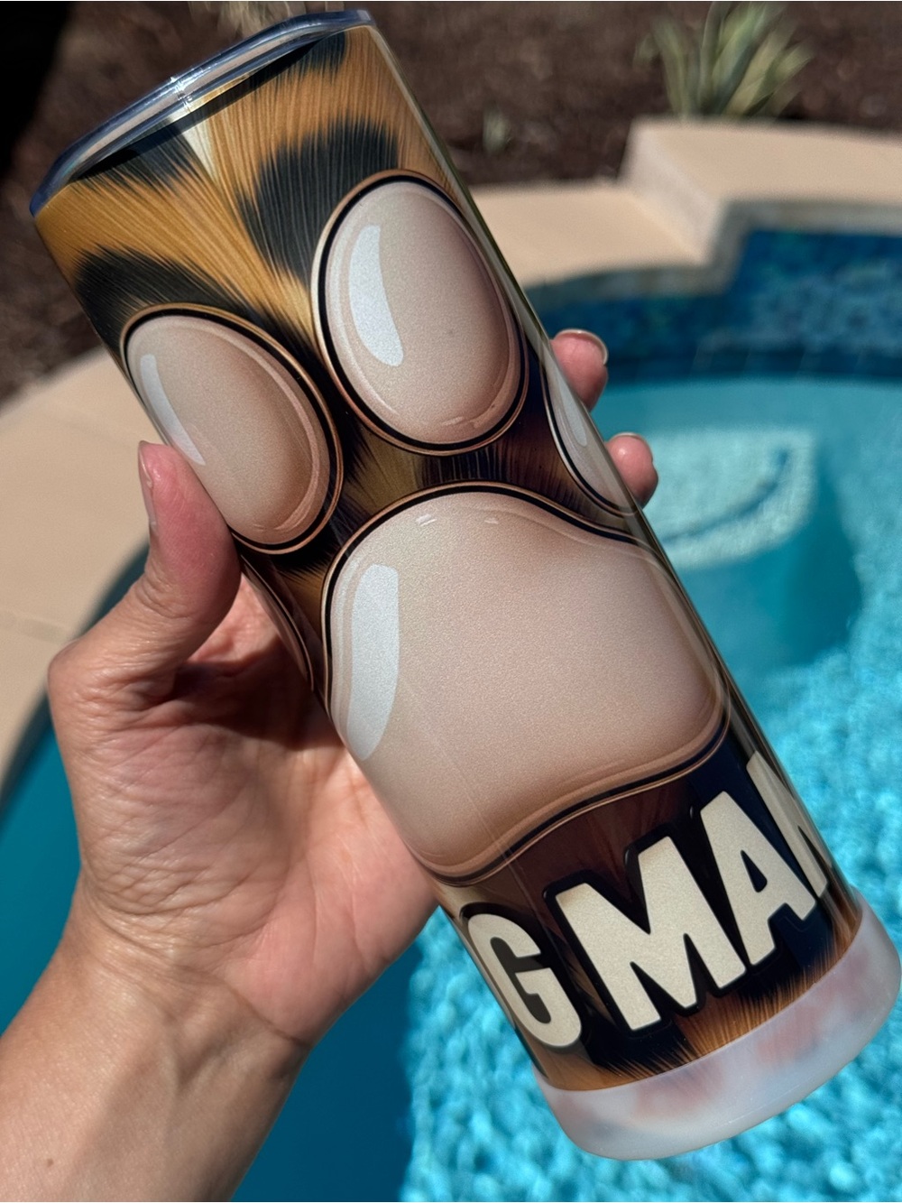 Dog Mama tumbler leopard cheetah print pattern - Picture 9 of 12